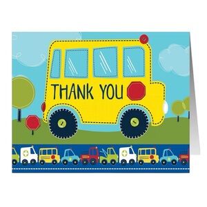 Thank You Cards Notecards School Bus USA New